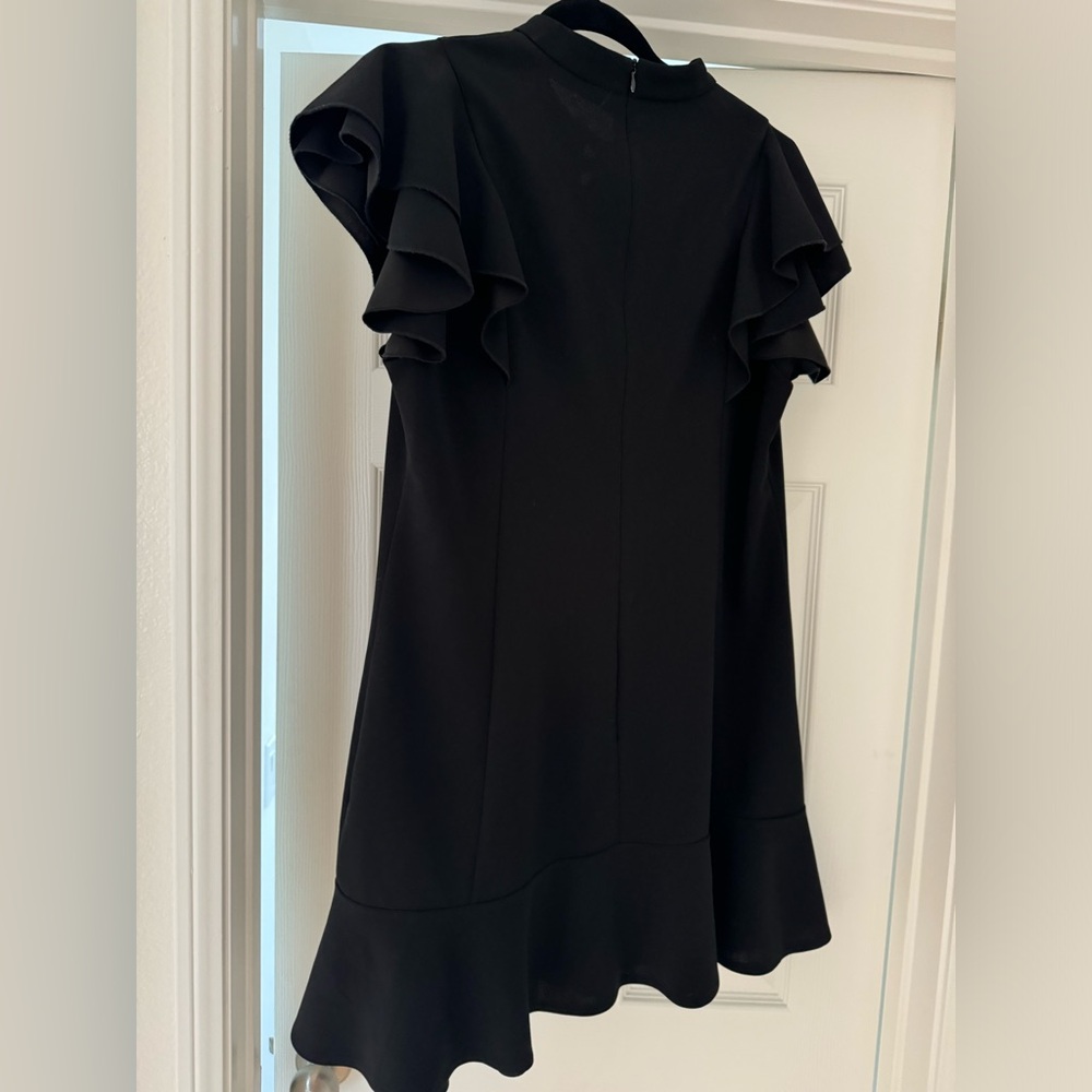 Floerns Women's Tie Neck Short Sleeve Ruffle Hem Cocktail Party Dress